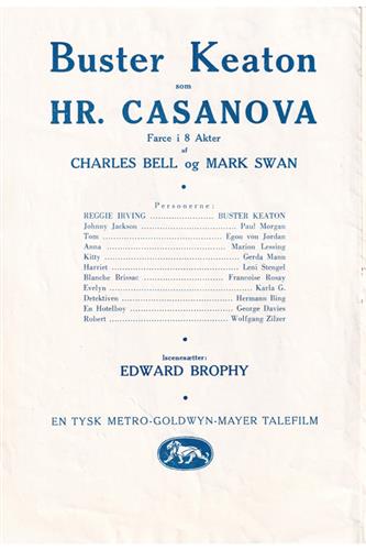 Hr. Casanova - 1932 (Casanova wider Willen)
