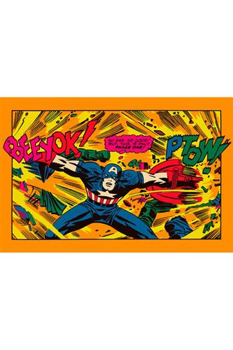 Marvel Blacklight Poster - Captain America
