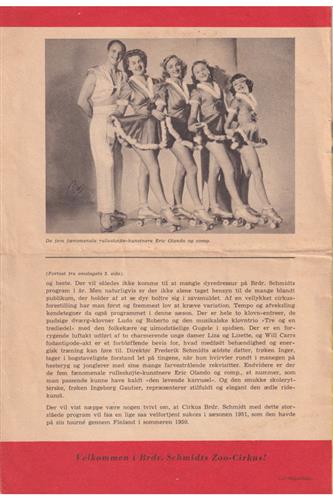Brdr. Schmit's Zoo Cirkus 1951