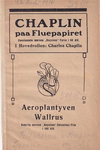 Chaplin paa Fluepapiret |Aeroplantyven Wallrus - 1916