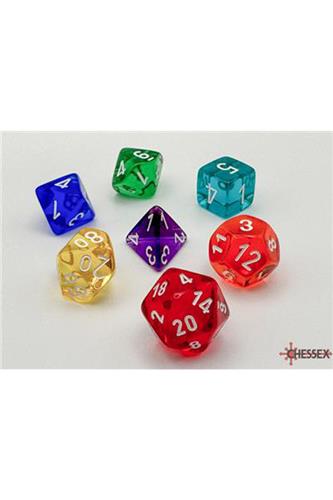 7xPolyhedral Dice: Begyndersæt til rollespil