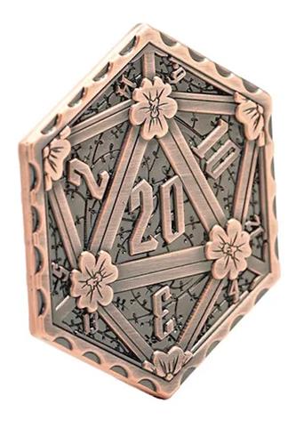 Coin crit/fail - Blomst (messing)