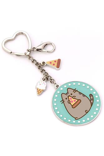 Pusheen - Blue Pizza Nøglering