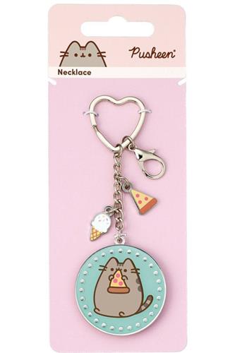 Pusheen - Blue Pizza Nøglering