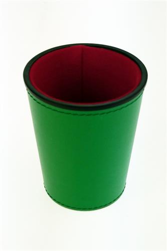 Grøn PVC læder med rød filt