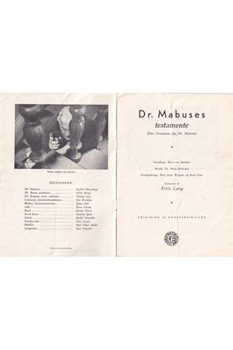 Dr. Mabuses Testamente - 1933 S/H