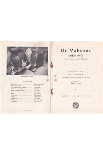 Dr. Mabuses Testamente - 1933 S/H