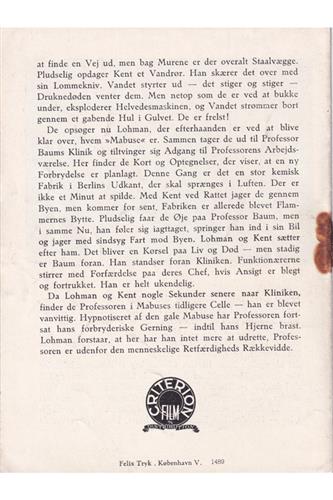Dr. Mabuses Testamente - 1933 Farve