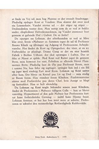 Dr. Mabuses Testamente - 1933 Farve
