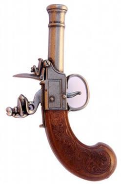 Flintlåspistol(17 cm) England 18. århundrede