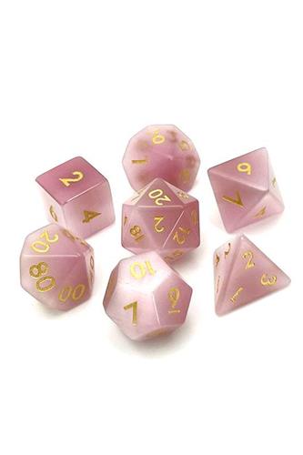 Rollespilsterninger - semiædelsten: Pink katteøje