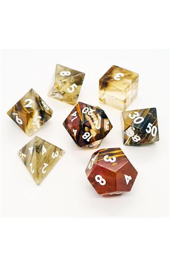 Rollespilsterninger - glas: Stribet pink og gul