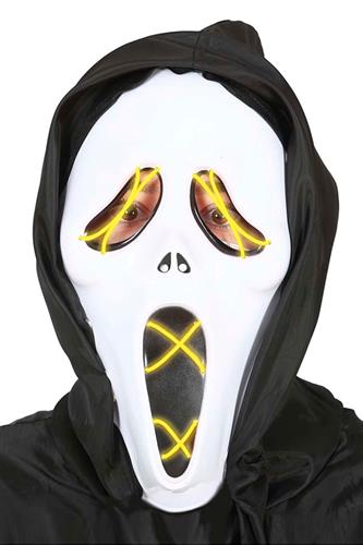 LED Creepy Død & Hætte . Gul