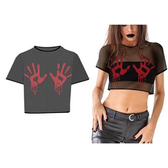 Mesh T-shirt med blodige hænder