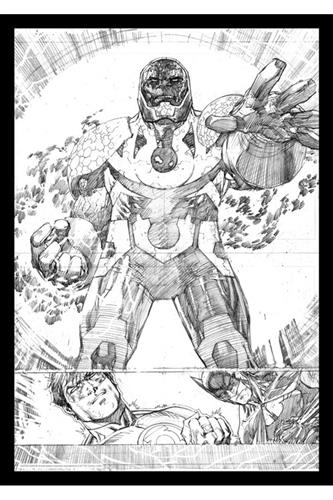 Darkseid Comic Book Art Print 42 x 30 cm