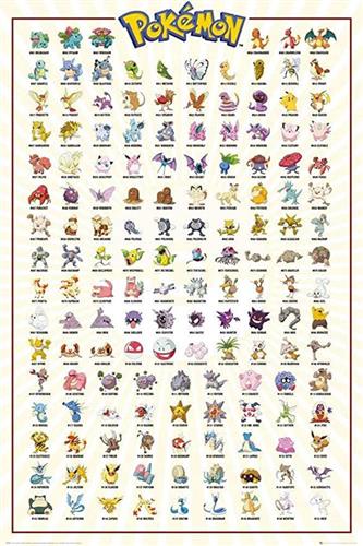 Pokemon - Kanto 151 Plakat 91,5x61cm