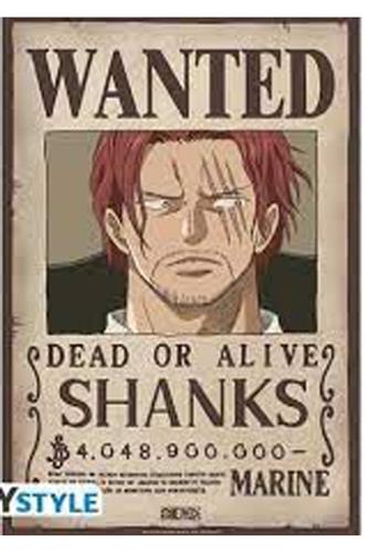 One Piece - Wanted Shanks Plakat 52x35cm