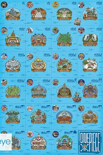 One Piece - Log Itinerary Plakat 91,5x61cm