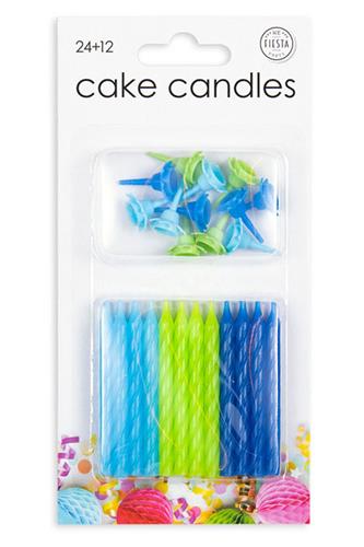 Kagelys & Holdere, Blå Kagelys & Holdere, Blå