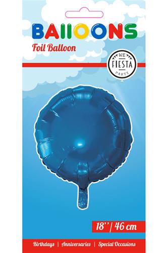 Rund Folieballon, Navy Blå Rund Folieballon, Navy Blå