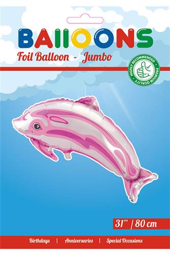 Folieballon, Lyserød Delfin