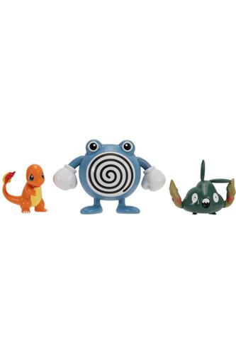 Pokemon - Charmander, Trubbish & Poliwhirl Action Figurer