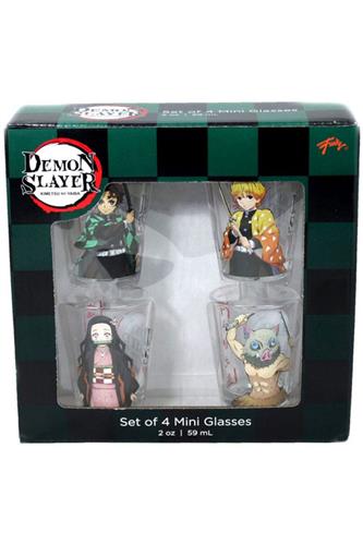 Demon Slayer - Group Shot Glas 59ml (4stk)