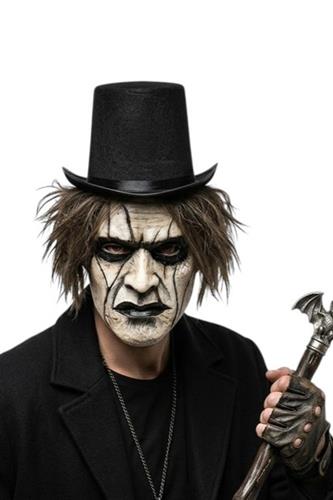 Creepy Horror Maske med Høj Hat