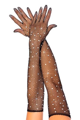 Handsker, Sorte - Wet-look - Lange handsker | Faraos