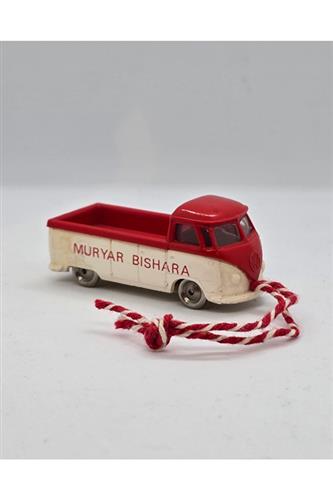 HO Scale VW Pickup with White Base and Red HO Scale VW Pickup with White Base and Red