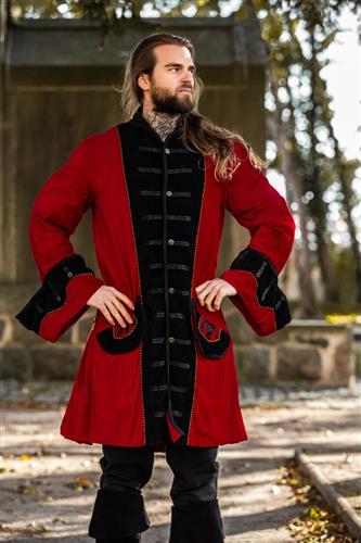 Jack Piratjakke Frock, Rød/Sort