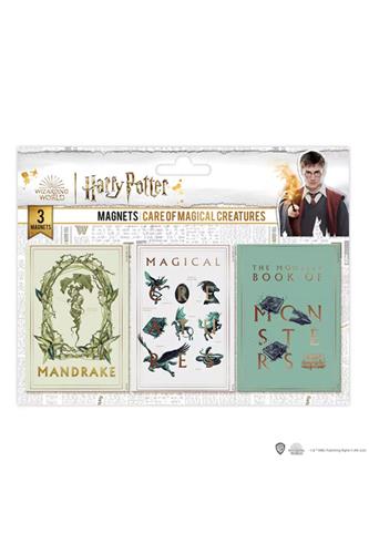 Set of 3 Magnets - Care of Magical creatures - Harry Potter