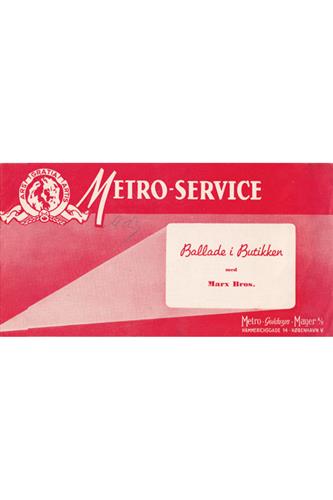 Ballade i Butikken - 1950 (The Big Store) (Metro Service)