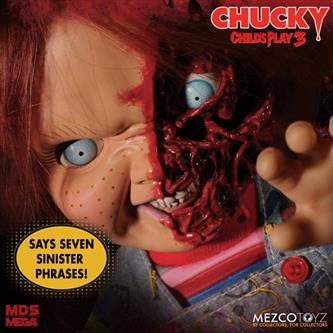 Child´s Play 3 Designer Series Talking Pizza Face Chucky 38 cm