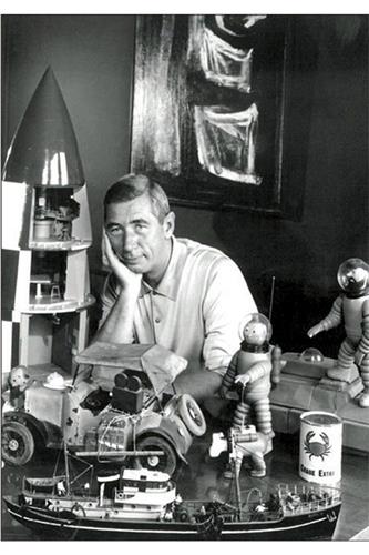 Hergé portræt atelier (S/H) - 1960