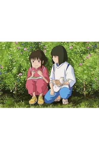 Spirited Away - Chihiro & Haku Onigiri Postkort 15x10cm