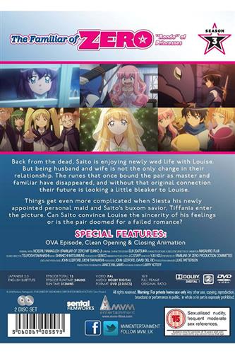 Familiar of Zero - Season 3 (Ep. 1-12 & OVA) DVD | Faraos Webshop