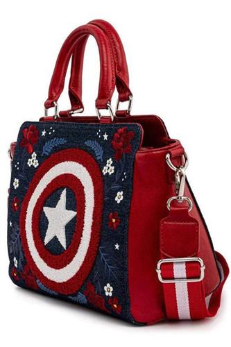 Captain America - Floral Shield Loungefly Skuldertaske