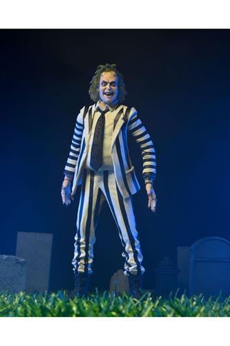 Beetlejuice Black and White Striped Suit 18 cm