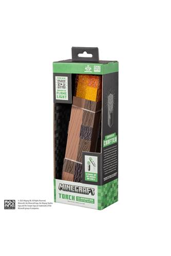Minecraft Replica Illuminating Torch 25 cm | Faraos Webshop