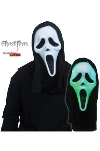 Scream - Maske, skifter farve, bruger 2 x AA batterier