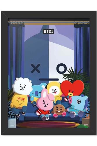Bt21 - All Characters Plakat i Ramme 30x40cm