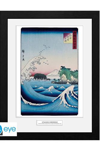Hiroshige - The Seven Ri Beach Plakat i Ramme 30x40cm Hiroshige - The Seven Ri Beach Plakat i Ramme 30x40cm