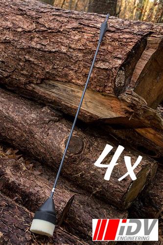 4 x Kortdistance, sort