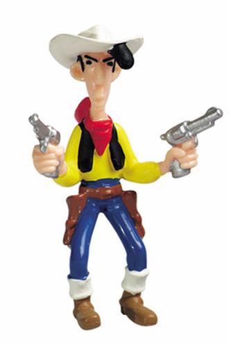 Plast Figur - Lucky Luke med 2 pistoler (8cm)