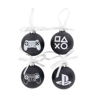 Set of 4 Glass Playstation Ornaments