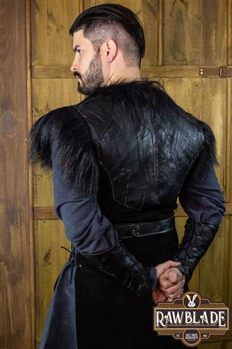 Raven Læder Jerkin - Str. L