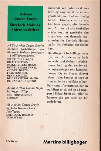 Kriminalserie (Sherlock Holmes) - Sherlock Holmes' sidste bedrifter - 1966