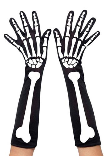tekst Opdagelse indrømme Skelet Handsker, Sorte - Voksenstørrelse, Onesize | Faraos Webshop