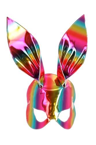 Metallic Fever Kaninmaske, Regnbue